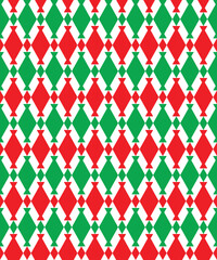 Formal diamond pattern on white background. Colorful abstract art. Pink and blue diamond shape on white backdrop.