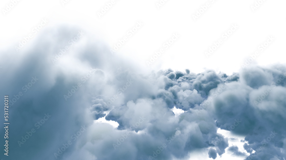 Canvas Prints Image of grey and white fluffy clouds