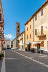 Fototapeta na wymiar The central Piazza dei Consoli in the historic center of Deruta, Perugia, Italy