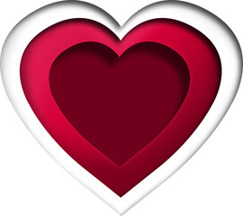 Image of red and silver hearts