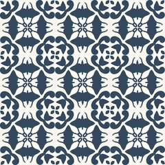 Black and white seamless pattern with arabesques  in a retro style.