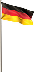 Image of waving flag of germany on long metal pole