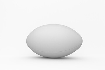 Illustration of white rugby ball