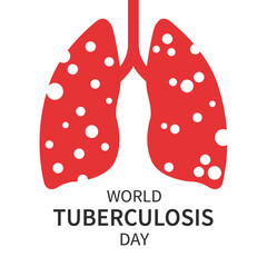World tuberculosis day on a white background. Vector illustration