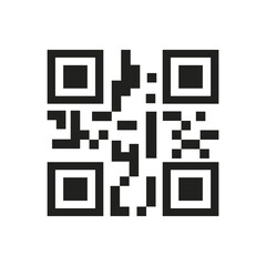 QR code on a white background. Vector illustration.