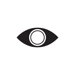 Eye Icon Vector in Trendy Flat Design