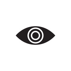 Eye Icon Vector in Trendy Flat Design