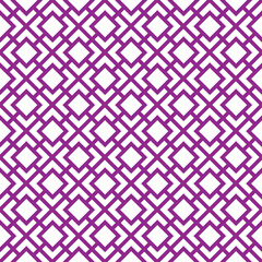 Purple interlaced pattern on white background. Purple interlocking pattern on white backdrop.