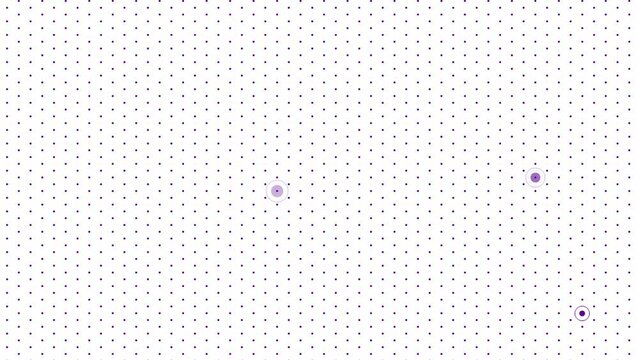Animated violet abstract point background. Backdrop with animation of dots. Vector illustration isolated on white background. 