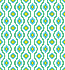 Ogee pattern. Colorful abstract pattern. Multicolor ogee pattern. Traditional oriental art.