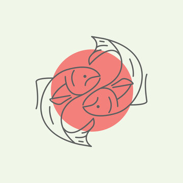 recommend clip art: Susyi salmon fish icon logo vector symbol illustration design, line art fish logo