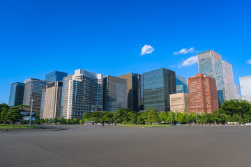 Fototapeta na wymiar 東京都千代田区 丸の内の高層ビル群