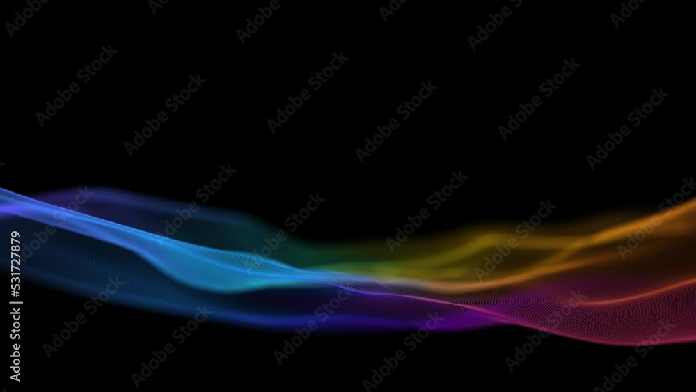 Canvas Prints sound wave technology background. colorful wave neon futuristic data tech seamless animation.