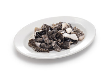 beef omasum (third stomach), raw offal meat before grilling, Korean barbecue ingredient