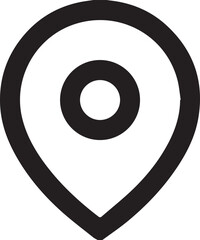 Pin icon vector. Location sign Isolated on white background. Navigation map, gps, direction, place, compass, contact, search concept. 