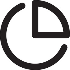 Pie Chart Icon in trendy flat style isolated