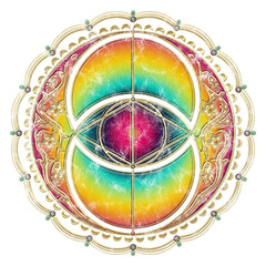Vesica Piscis, Chalice Well, Sacred Geometry, isolated