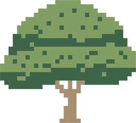 simplicity tree freehand pixel flat design