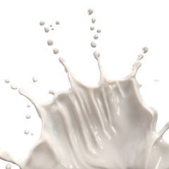 milk splash or white liquid splash, 3d rendering.