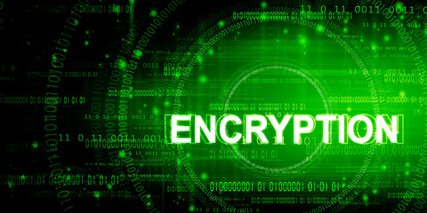 Fototapeta premium 2D illustration Data Encryption background 