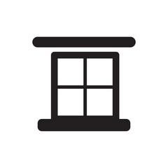Window Vector Icon in Trendy Flat Design