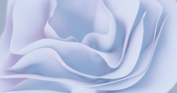 Abstract slowly moving layers - flower petals styled, bright white pink colors - 4k looped video