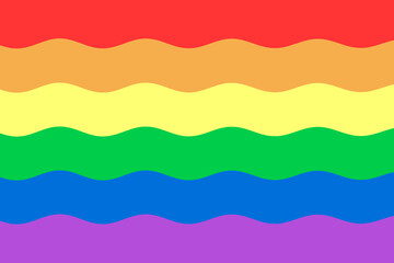 Flag with wave of sexual diversity. Rainbow colors. lgbtq flag