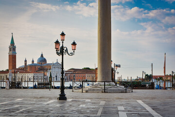 VENICE, VENETO ITALY in front of Dodges Pallace - Beautiful and Serene Empty View - Venice, Veneto, Italy