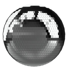 3D rendering illustration of a disco mirror ball