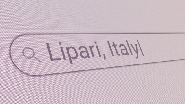 Search Bar Lipari Italy 
Close Up Single Line Typing Text Box Layout Web Database Browser Engine Concept