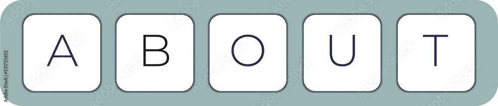Aufkleber Computer keyboard key with key about. Keyboard keys icon button