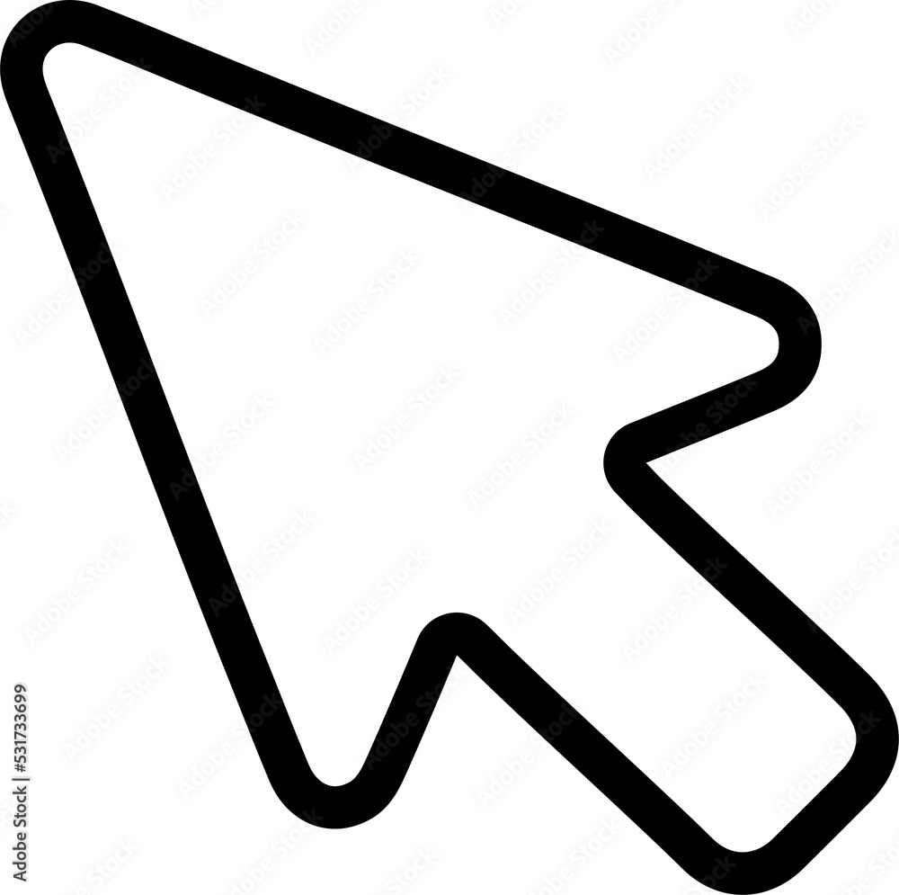 Poster Clean vector modern set of arrow cursors symbol icons