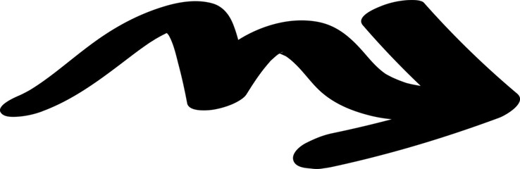 Arrow Line Sign Doodle Line