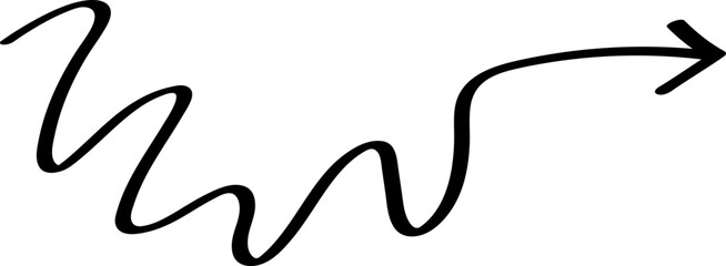 Fototapeta premium Arrow Line Sign Doodle Line