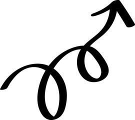 Arrow Line Sign Doodle Line