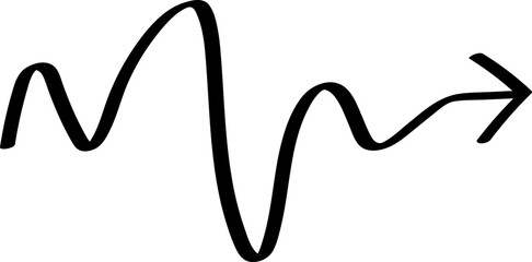 Arrow Line Sign Doodle Line