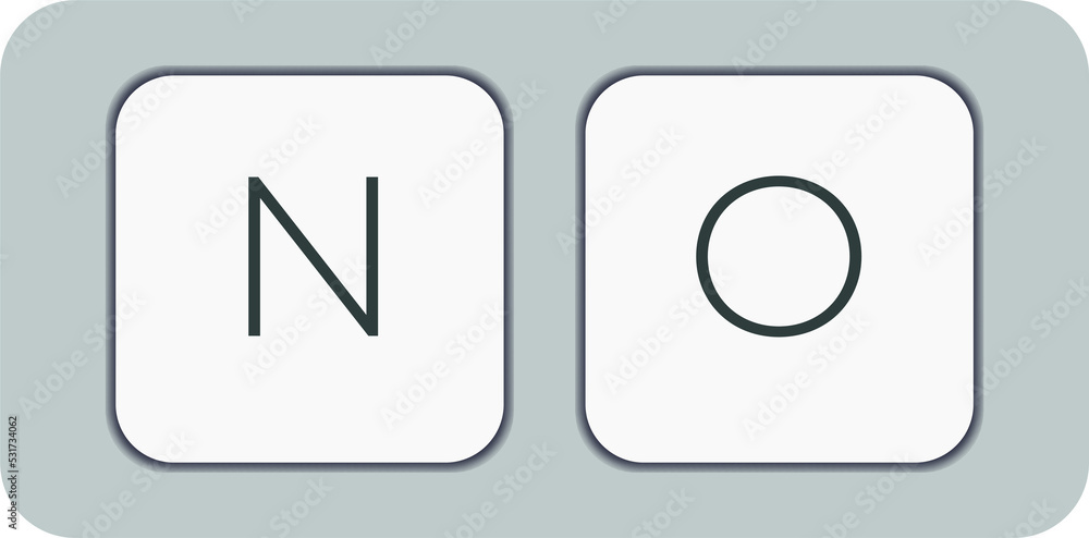 Aufkleber Computer keyboard key with key no. Keyboard keys icon button