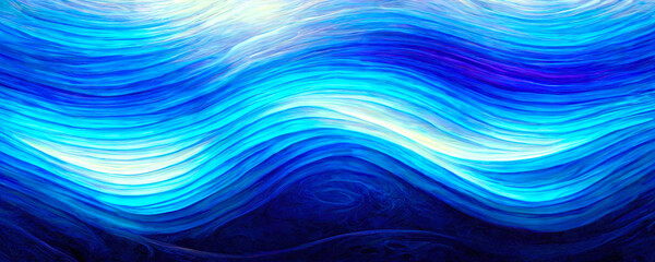 Colorful abstract wallpaper texture background illustration, blue waves of digital space