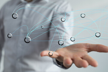 conference Digital Network and data concept 3d