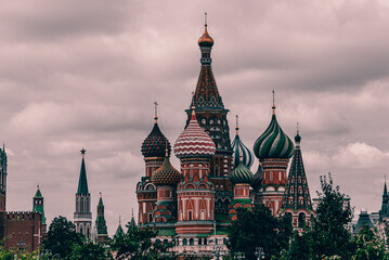 Fototapeta premium The cityscape (streetscape, townscape) of Moscow and Red Square