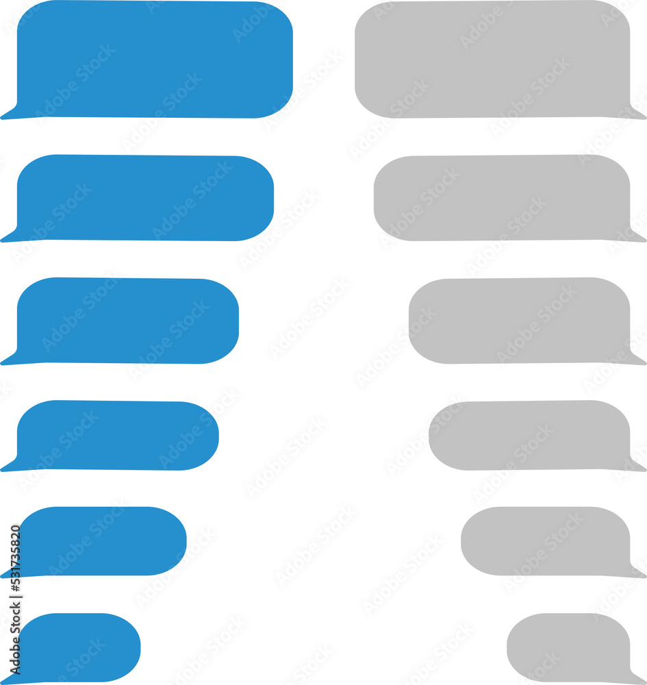 Aufkleber chat box message bubbles. balloon messenger screen template. vector flat dialog. social media applic