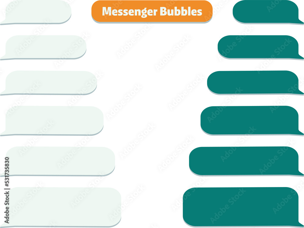 Poster Chat box message bubbles. Balloon messenger screen template. Vector flat dialog. Social media application. Chatting interface