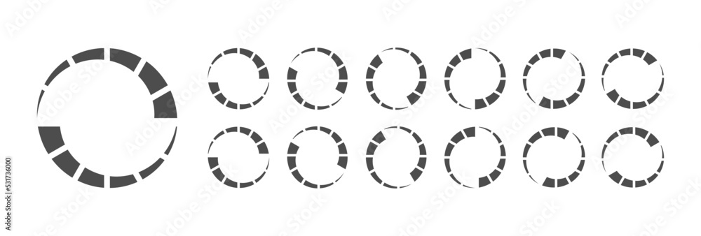 Fototapete circular loading buffering icons vector video ready for animation gif all keyframes frames bufring c