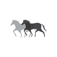 a herd of horses vector design illustration