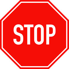 Wall Red Stop Sign Vector illustration EPS10