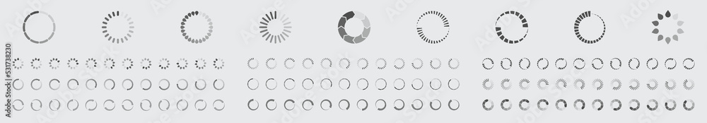 Fototapete circular loading buffering icons vector video ready for animation gif all keyframes frames bufring c