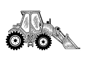Grader road motor machine sketch engraving PNG illustration with transparent background