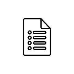 Google line forms icon isolated on white background