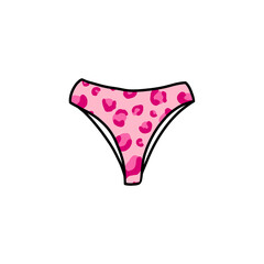 Pink Leopard Print High Waist Underwear