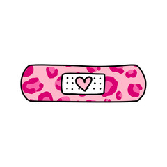 Pink Leopard Print Plaster Bandage